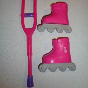 18” Doll Rollerblades and Crutch
